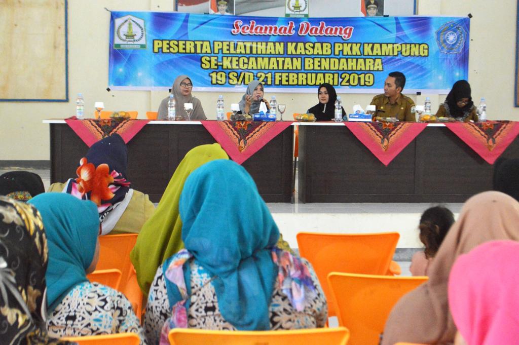 Ketua TP-PKK Kabupaten Aceh Tamiang Buka Pelatihan Kasab di Kecamatan Bendahara